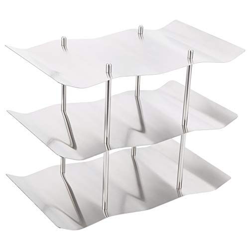Soporte para botellas de vino 3 niveles acero inoxidable miniatura 4