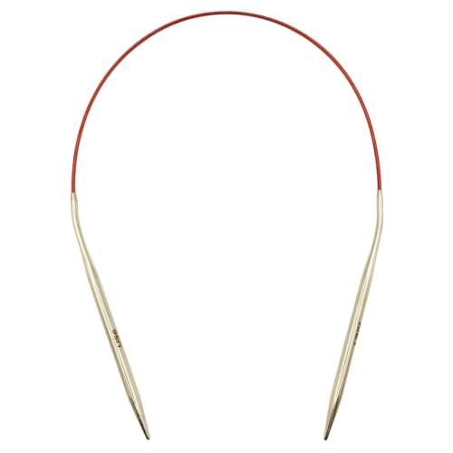 Image of OYEUYID 16 Inch Circular Knitting Needles Ergonomic Metal Needle Set (red, 16 inch-Size 6)