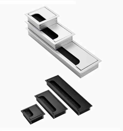 Cubierta múltiple de cables para organizar escritorios con pasacables rectangular de aluminio 5