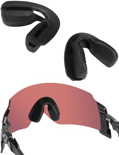 Acefrog 2 almohadillas de nariz mejoradas para Oakley Kato OO9455M, Kato X OO9475, Encoder OO9471, Encoder Strike ventilado, Re:Subzero Sunglass Push-in Nose Piece Replacement, antideslizante, negro