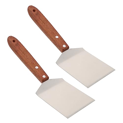 NAMOARLY 1pieza Espátula De Acero Inoxidable Mango para Steak Pizza y Pancakes Utensilio De Cocina Práctico y Ligero para BBQ y Teppanyaki