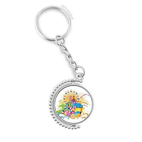 Key ring chain rotatif DIYthinker porte-clés parc d'attractions