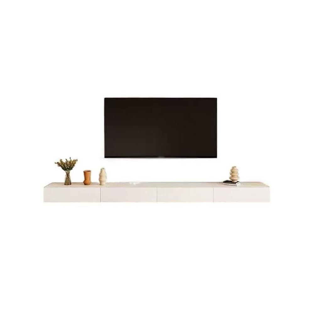 DFGHNBVC Console Floating Tv Stand, Wall Mounted Tv Cabinet Floating Shelves With Drawer For Living Room Bedroom Entertainment,Size_Name-Small