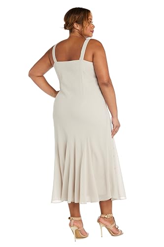 Image of R&M Richards Women's Beaded Pebble Georgette Evening Suit- Mother of The Bride, Cocktail Attire, Wedding Guest