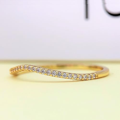 1.5mm Moissanite Wedding Bands for Women, Moissanite Rings for Women, V Shaped Wedding Band4