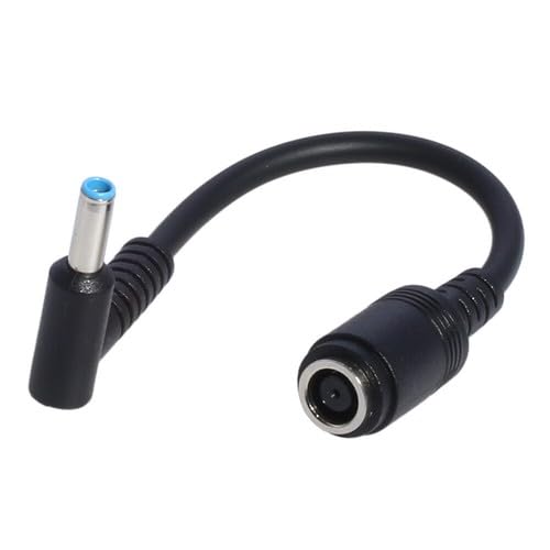 100pcs DC Power Adapter Converter Pigtail Cable 7.4mm-4.5mm Compatible with HP Blue Tip Black