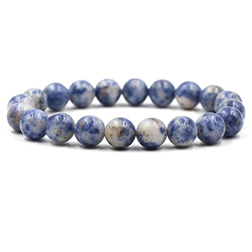Perles d'étirement en pierre de 10 mm le cadeau idéal pour hommes et pour les femmes 19cm