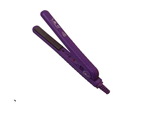 ISO Beauty Full Set w/ 1.25" Hair Straightener, Curling Iron Wand and Mini Flat Iron Complete Full Set (Purple)
