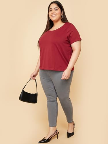 Image of Max Plus Size Women Solid T-Shirt