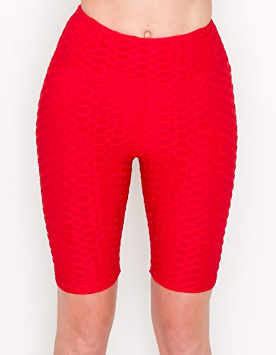 Image of ALWAYS Women's Honeycomb Compression Shorts - High Waist Slimming Butt Lift Textured Workout Shorts