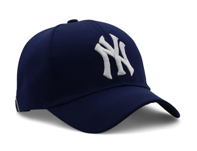 goodfriends N.Y Embroidered Baseball Cap, Navy Blue with Adjustable Strap-picture-11