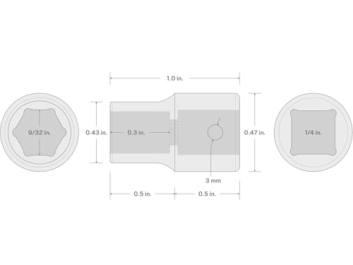 Image of TEKTON 1 /4 Inch Drive x 9 /32 Inch Shallow 6-Point Impact Socket | SID02007