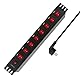 LogiLink PDU8D01-19 Steckdosenleiste 8-Fach, Jede Steckdose einzeln schaltbar, mit Überlastschutz