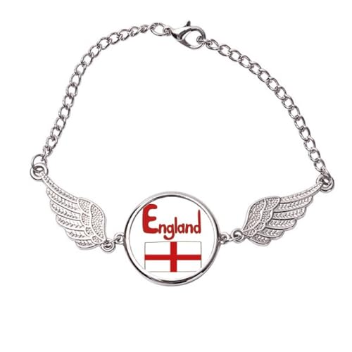 Bracelet Angleterre ailes d'ange métal taille M bijou drapeau national