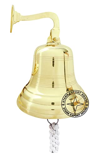 10 inch Solid Brass Ship Bell Beautiful Decorative & Functional