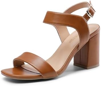 DREAM PAIRS Women's Heeled Sandals Chunky Heels