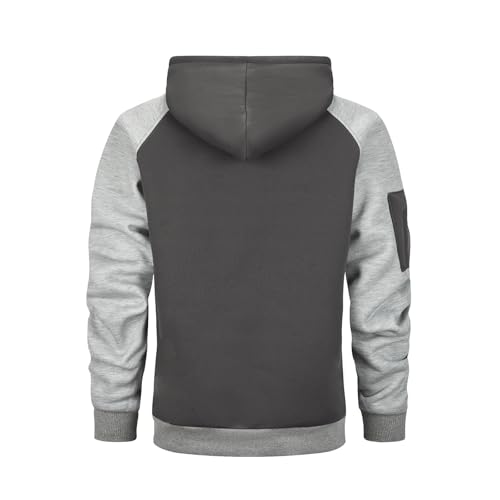 Mens Hoodies Fleece Drawstring Hooded Pullover Sweatshirts for Men with Pocket2