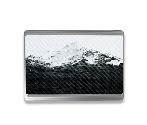 Image of MightySkins Carbon Fiber Skin Compatible with Microsoft Surface Laptop Studio 2 (2023) Full Wrap Kit - Mountain Waves | Protective Durable Textured Carbon Fiber Finish | Made in The USA