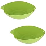 Ahorre espacio: cada cuenco de silicona pequeño mide aproximadamente 24,5x9 cm, tamaño compacto y plegable, simplemente puede enrollarlo para ahorrar espacio y guardarlo cómodamente incluso para cocinas pequeñas. Hay dos tazones en total.