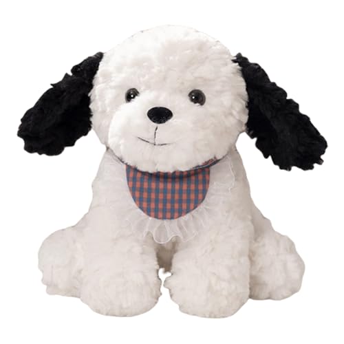 Generico Cachorro De Peluche, Con Bufanda Muñeca Cartoon - Muñeca Suave Animal De Peluche | Para Estantería Cumpleaños Salón Casa Sofá Escritorio Fan Apasionados Niños Niñas Amigos Niños