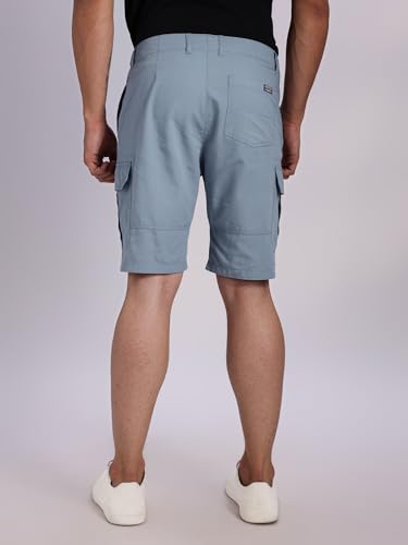 Image of Thomas Scott Men's | Regular Fit | 100% Cotton | Solid | Breathable Lightweight | 6-Pocket Cargo Shorts | Cricket Club Collection