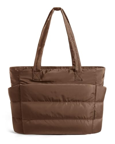 BAGSMART Tote Bag for Women, Lightweight Puffy Tote Bag