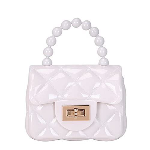 Mini monedero de PVC blanco talla S para niñas y niños pequeños