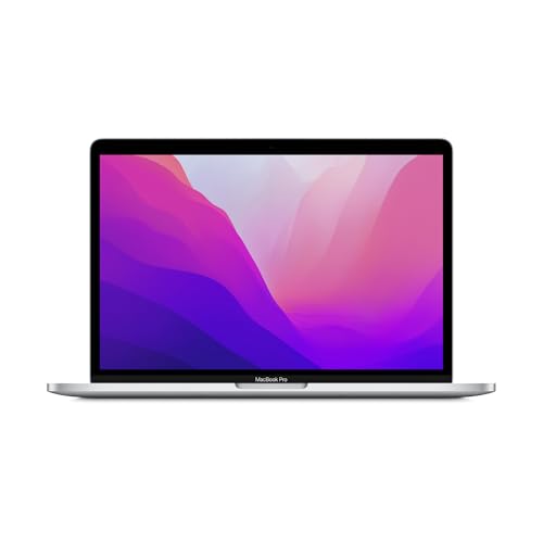 Apple MacBook Pro 2022, M2 Chip con 8CPU & 10GPU (13-Pulgada, 8GB de RAM, 512GB Memoria SSD) (QWERTY Inglés) Plata (Reacondicionado)