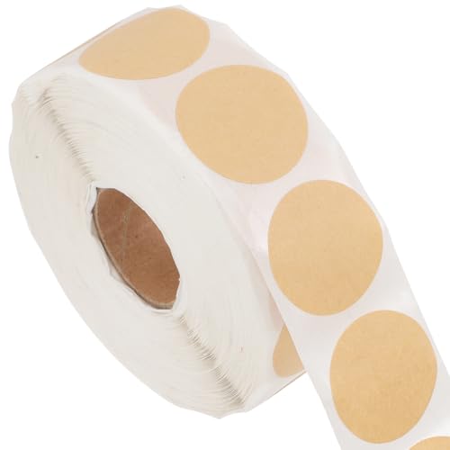 ORFOFE Étiquettes Autocollantes en Papier pour Tir Sportif Rouleau 1 Pouce X 1000 Pièces Autocollants Ronds Auto-Adhésifs pour Entraînement et Réparation de Cibles Papier Adhérence