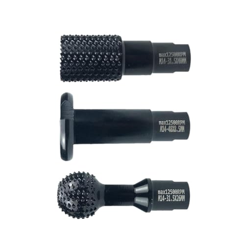 Generic 3Pcs Woodworking Rotary Burr Set Milling Tool Alloy Steel Practical Wood Carving Rasp Drill Grooving Cutter for Engraving, M14