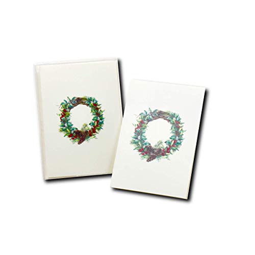 Image of Earth Sky + Water - Winter Wreath Notecard Set - 8 Blank Cards with Envelopes
