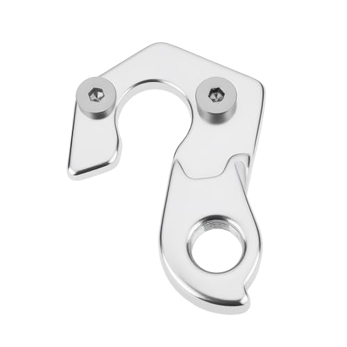 eMagTech Patilla de Cambio Trasera Plateada para Bicicleta con Tornillos GH-063 de Aleación de Aluminio Compatible con Bicicletas Rockrider.
