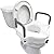 Carex 4.5 Inch Raised Toilet Seat with Arms - For Elongated and Round Toilets, Elevated Toilet Riser with Removable Padded Handles, Easy On and Off, 300 lb Weight Capacity, White