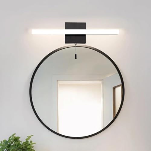 Image of 16 Inch Black Vanity Light Bar with Pull Switch 10W Brightness Ideal for Cabinet Lighting Picture Light and Sink Light for Kitchen and Bathroom Applications Modern Design Efficient Lighting