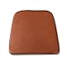 LDFV Vintage skórzana poduszka na krzesło kwadratowa antypoślizgowa podkładka na krzesło wodoodporna oddychająca poduszka na siedzenie poduszka podłogowa z zamkiem błyskawicznym projekt do kawiarni ogrodu domu baru brązowego. 43 x 46 cm (17 x 18 cali)