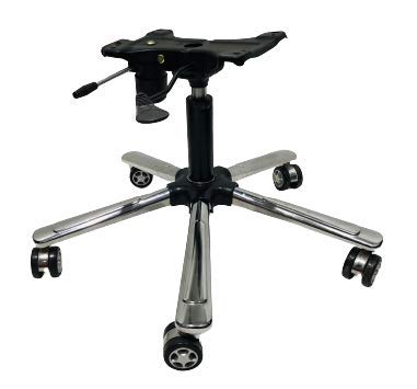 Image of GOYALSON Special Heavy Steel Base 26 in (Revolving Chair Base) fit to Every Chair Universal Size (with Alloy Wheel, Power Hydraulic & Push Back Plate)