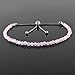 OdrillionGems A+ Natural Rose Quartz Gemstones Bolo Bracelet, Micro-Faceted Beads, 925 Sterling Silver, Handmade Healing Crystals, Adjustable Slider, Women Jewelry, Valentine Gifts, size 10inches