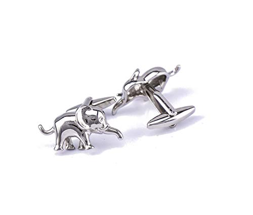 Mancuernillas para hombre KnBoB elefante plateadas