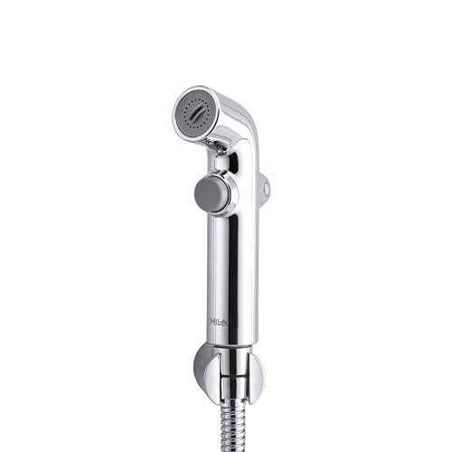 Image of Mila Health Faucet Switchstrem | ABS Chrome Handheld Bidet Spray| with 1.2m SS304 Hose Pipe | Modern Jet Spray for Toilet Hygiene | Anti-Slip Grip, Leak-Free, Easy Install | Bathroom Fitting