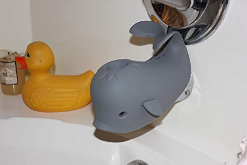 Bath Spout Cover For Bathtub - Faucet Baby Covers Protects Baby During Bathing Time While Being Fun. Cute Soft Whale Making For Enjoyable Safe Baths Your Child Will Love. (1 Pack, Grey) #TOP1