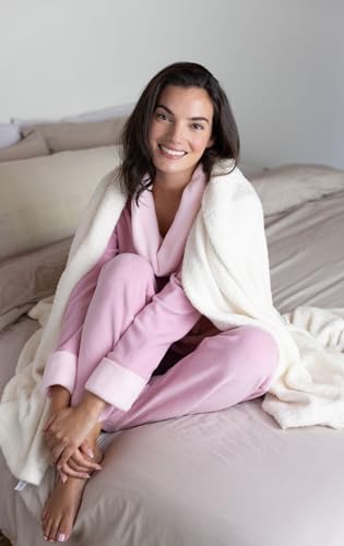PajamaGram Women's Pajamas Super Soft - Fleece Pajamas Women, Pink, XL, 16 - Thumbnail 7