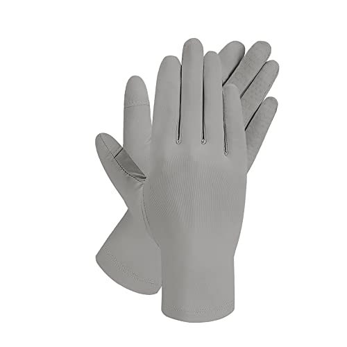 Ohrain Men's Summer Workout Gloves With Touch Screen Full Finger Sun Uv Protection Upf 50+ Smm3M102 (Dark Grey) #TOP2