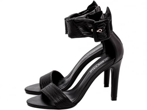Sandália Feminina Salto Alto Fino Preto Torricella AVS 300.17A Tamanho:37;Cor:Preto