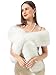 LA CARRIE Women's Faux Fur Collar Scarf Wrap Shawl Cold Winter Warmer(White,XXL)