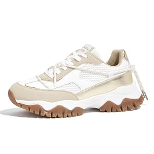 LUCKY STEP Women’s Platform Colorful Fashion Sneakers Tennis Retro Colorblock Adjustable Lace Lifestyle Stylish Cute Chunky Dad Casual Walking Shoes