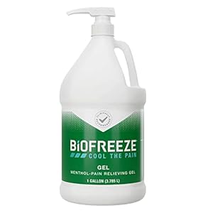 Biofreeze Menthol Pain Relieving Gel 1 Gallon Bottle With Pump Topical Pain Relief For Sore Muscles, Arthritis, Backache, And Joint Pain, Original Green Formula, (Packaging May Vary)