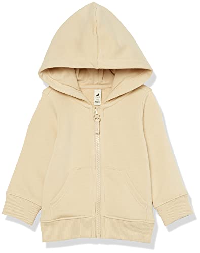 Amazon Essentials Sudadera con Capucha de algodón Rizado (Anteriormente Amazon Aware) Unisex Bebés, Arena, 24 Meses