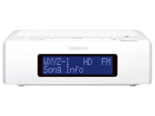 Sangean Hdr-15 Hd Am/Fm-Rbds Digital Tuning Clock Radio With Usb Phone Charging, White (Renewed) #TOP1