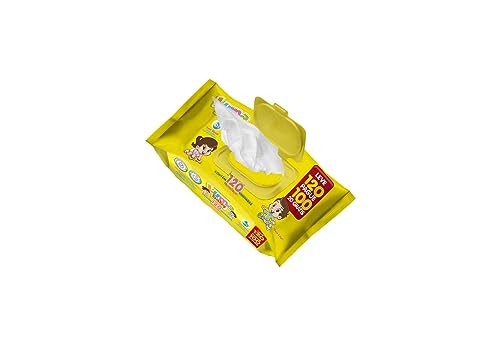 Kit com 5 pacotes lenço Umedecidos Luma Baby com 120 unidades