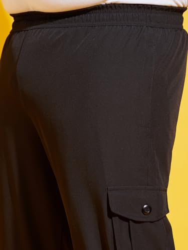 Image of Bigbanana Plus Size Men's Regular Fit Solid Trackpants